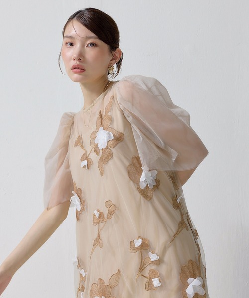 Kana(カナ)の「3D花柄レースAラインドレス(ドレス・レディース・オレンジ/ブラック・M)」の16枚目の写真