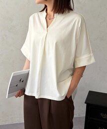 シルケット袖ターンBACKプルオーバー