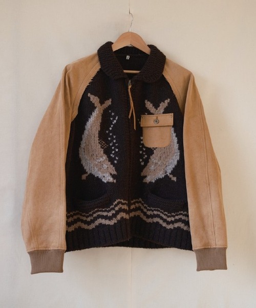 KHOKI(コッキ)の「【KHOKI/コッキ】26fw-k-01 Combination cowichan sweater(ニット/セーター・メンズ・ブラウン・2)」の1枚目の写真