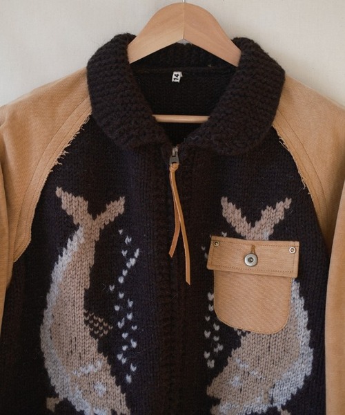 KHOKI(コッキ)の「【KHOKI/コッキ】26fw-k-01 Combination cowichan sweater(ニット/セーター・メンズ・ブラウン・2)」の5枚目の写真