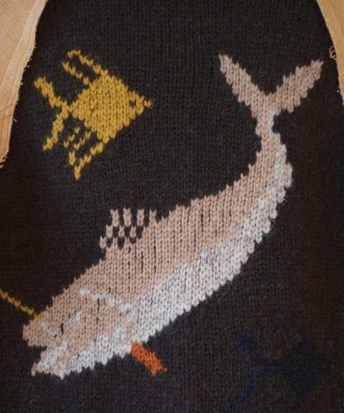 KHOKI(コッキ)の「【KHOKI/コッキ】26fw-k-01 Combination cowichan sweater(ニット/セーター・メンズ・ブラウン・2)」の4枚目の写真