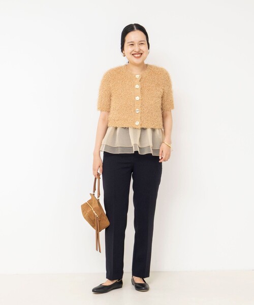 NOLLEY’S Sophi（ノーリーズソフィ）の「《セットアップ対応》ウォッシャブルダブルクロステーパードパンツ（その他パンツ・レディース・カーキ/ネイビー・38/40/36）」の9枚目の写真