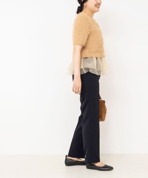 NOLLEY’S Sophi（ノーリーズソフィ）の「《セットアップ対応》ウォッシャブルダブルクロステーパードパンツ（その他パンツ・レディース・カーキ/ネイビー・38/40/36）」の12枚目の写真