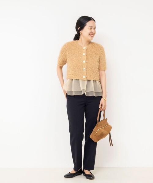 NOLLEY’S Sophi（ノーリーズソフィ）の「《セットアップ対応》ウォッシャブルダブルクロステーパードパンツ（その他パンツ・レディース・カーキ/ネイビー・38/40/36）」の13枚目の写真