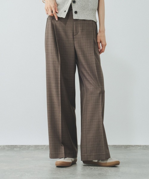 GLOBAL WORK(グローバルワーク)の「お手入れラクラクセットアップ/ワイドパンツ/684644(その他パンツ・レディース・ネイビー/グレイッシュベージュ/ブラウン/ブラウン系その他5・LARGE/MEDIUM/SMALL)」の12枚目の写真