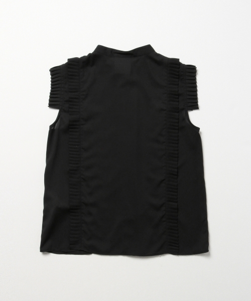 Ray BEAMS（レイビームス）の「Ray BEAMS / バンドカラー プリーツ ブラウス（シャツ/ブラウス・レディース・オフホワイト/ブラック・ONE SIZE）」の11枚目の写真