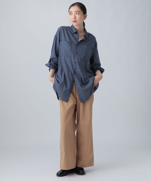 LEPSIM(レプシィム)の「アソートチェックシャツチュニック 1054544(シャツ/ブラウス・レディース・ブルー/ブラウン/ブラック/ホワイト×ブラック・FREE)」の7枚目の写真