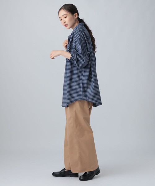 LEPSIM(レプシィム)の「アソートチェックシャツチュニック 1054544(シャツ/ブラウス・レディース・ブルー/ブラウン/ブラック/ホワイト×ブラック・FREE)」の8枚目の写真