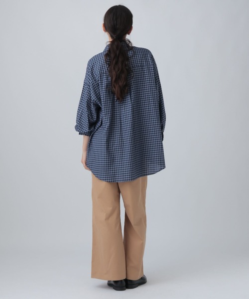 LEPSIM(レプシィム)の「アソートチェックシャツチュニック 1054544(シャツ/ブラウス・レディース・ブルー/ブラウン/ブラック/ホワイト×ブラック・FREE)」の9枚目の写真