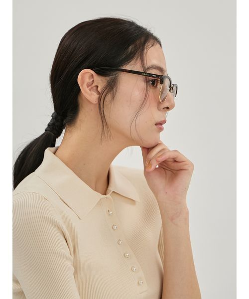 Mila Owen(ミラオーウェン)の「【UVカット】ハーフリムサングラス(サングラス・レディース・ブラック/ブラウン・F)」の13枚目の写真