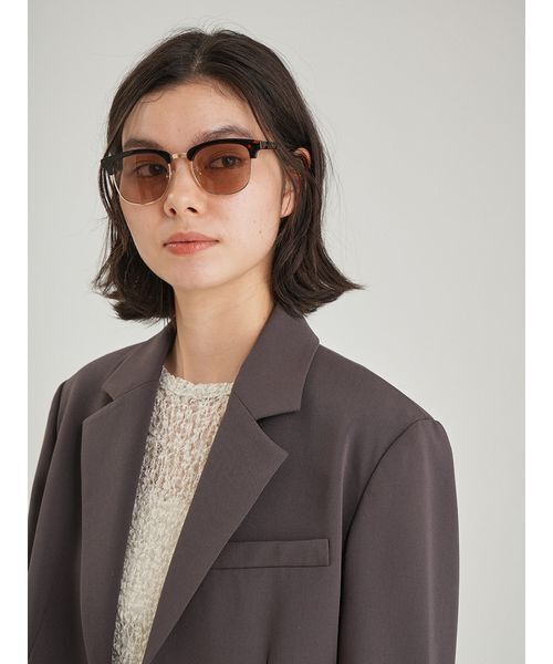 Mila Owen(ミラオーウェン)の「【UVカット】ハーフリムサングラス(サングラス・レディース・ブラック/ブラウン・F)」の14枚目の写真