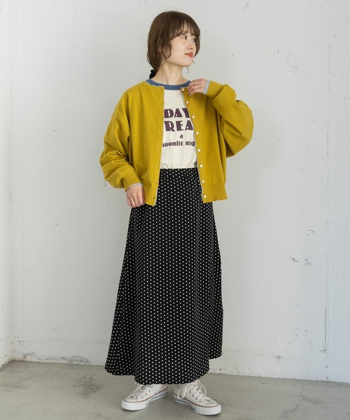 POU DOU DOU(プードゥドゥ)の「ドットプリントナロースカート(スカート・レディース・ブラック/スミクロ・3)」の18枚目の写真