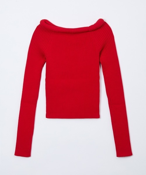 leinwande(ラインヴァンド)の「Tube Knit Off Shoulder / チューブニットオフショルダー(ニット/セーター・レディース・Red/Beige/Black・ONE SIZE)」の10枚目の写真