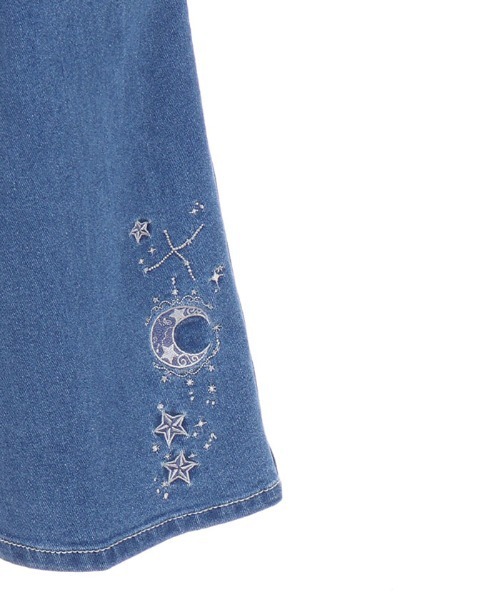 axes femme（アクシーズファム）の「月×星刺繍デニムパンツ（その他パンツ・レディース・インディゴブルー/ケミカルウォッシュ・MEDIUM/LARGE）」の9枚目の写真