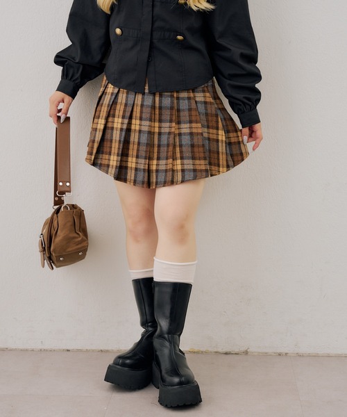 continuer de NICE CLAUP(コンティニューデナイスクラップ)の「金ボタンミニプリーツスカート(スカート・レディース・グレー系その他2/ブラック/ブラウン系その他・FREE)」の5枚目の写真