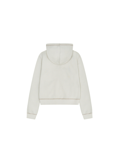 TUOMIO（トゥオミオ）の「SLIM FIT STITCH HOODED ZIP-UP [ASH BEIGE]（パーカー・レディース・その他・2/1）」の3枚目の写真