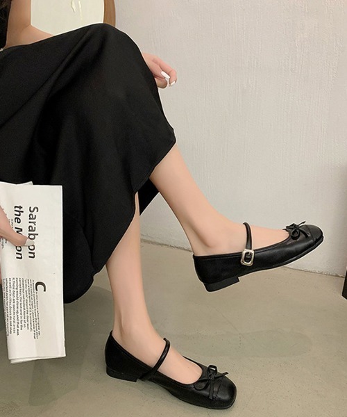 Miniministore(ミニミニストア)の「ストラップパンプス リボン レディース(パンプス・レディース・シルバー/ブラック・25.0cm/24.0cm/23.0cm/24.5cm/23.5cm/22.5cm)」の4枚目の写真