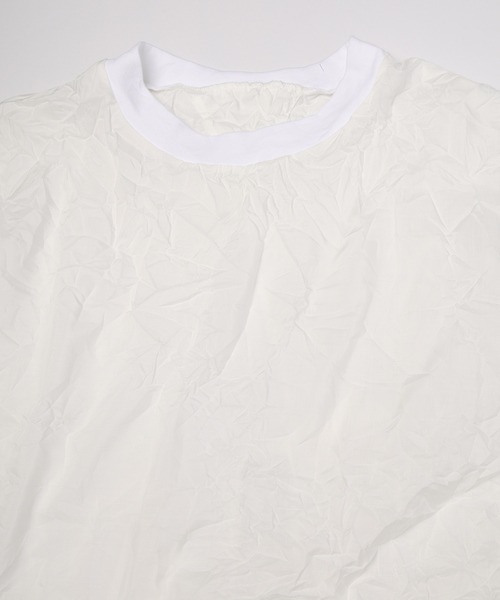mintdesigns(ミントデザインズ)の「Crinkled Apron Dress(ワンピース・レディース・ホワイト/グレイッシュベージュ・ONESIZE)」の12枚目の写真