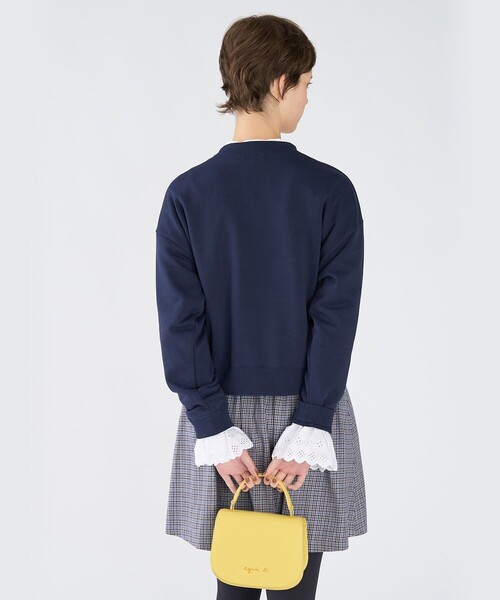 To b. by agnes b.(トゥービーバイアニエスベー)の「ロゴ刺繍 コットン スウェット(ジャージ・レディース・ネイビー・40/38)」の4枚目の写真