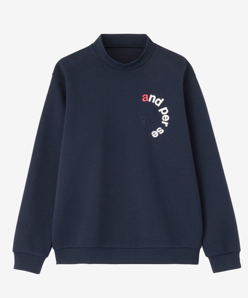 and per se（アンパスィ）の「ショットスムーザースウェットハイネックプルオーバー（メンズ）（スウェット・メンズ・ネイビー/グレー/エメラルド・M/L）」の3枚目の写真