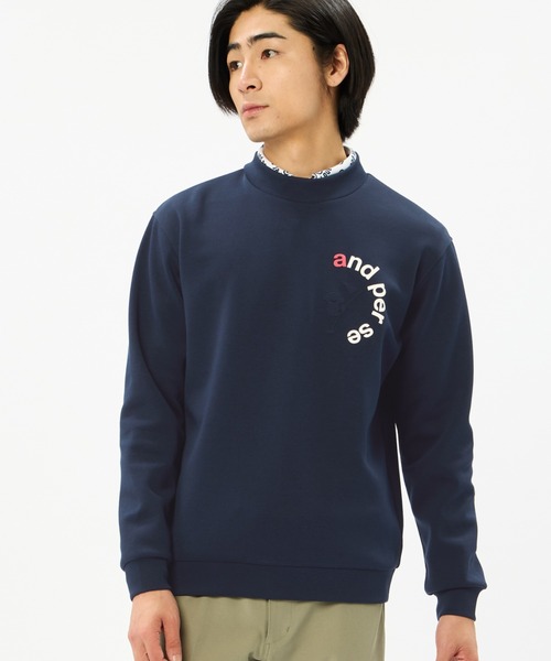 and per se（アンパスィ）の「ショットスムーザースウェットハイネックプルオーバー（メンズ）（スウェット・メンズ・ネイビー/グレー/エメラルド・M/L）」の4枚目の写真