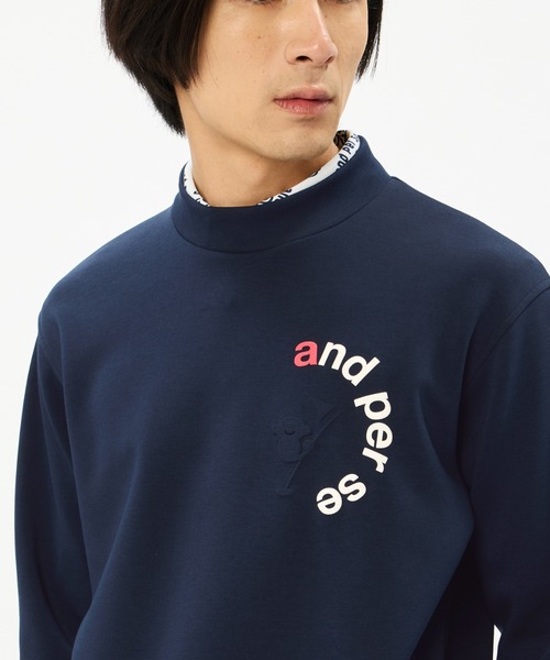 and per se（アンパスィ）の「ショットスムーザースウェットハイネックプルオーバー（メンズ）（スウェット・メンズ・ネイビー/グレー/エメラルド・M/L）」の7枚目の写真