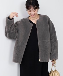 MICA&DEAL（マイカ＆ディール）の「リバーシブルノーカラーボアコート（その他アウター）」
