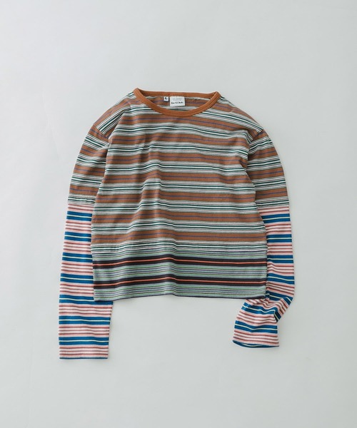 URBAN RESEARCH(アーバンリサーチ)の「Girls department Club W.TRIPLE BORDER LAYER LS(Tシャツ/カットソー・レディース・ブラウン/ブラック・FREE)」の2枚目の写真