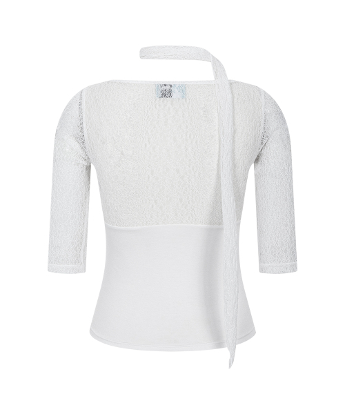 PLEASENOFOLLOW(プリーズノーフォロー)の「Heidi Shirring Long Sleeve Top (Ivory)(Tシャツ/カットソー・レディース・その他・FREE)」の3枚目の写真