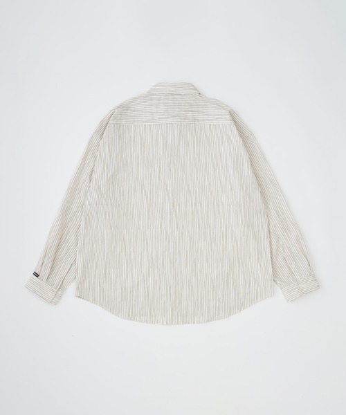 ADAM PATEK(アダムパテック)の「【ADAMPATEK/アダムパテック】 stitched calm pinchstripe shirt ピンストライプシャツ(シャツ/ブラウス・レディース・ホワイト/ブルー・1)」の6枚目の写真