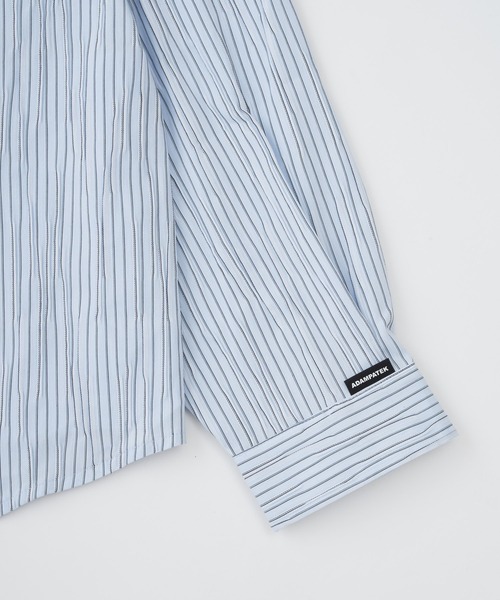 ADAM PATEK(アダムパテック)の「【ADAMPATEK/アダムパテック】 stitched calm pinchstripe shirt ピンストライプシャツ(シャツ/ブラウス・レディース・ホワイト/ブルー・1)」の12枚目の写真