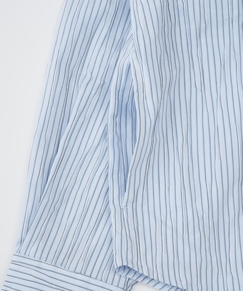 ADAM PATEK(アダムパテック)の「【ADAMPATEK/アダムパテック】 stitched calm pinchstripe shirt ピンストライプシャツ(シャツ/ブラウス・レディース・ホワイト/ブルー・1)」の14枚目の写真