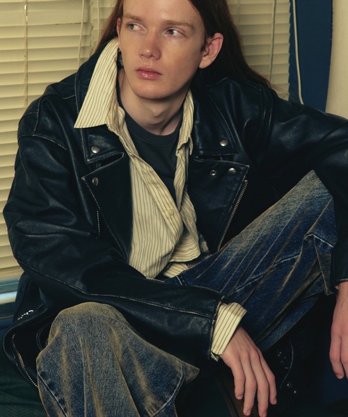 ADAM PATEK(アダムパテック)の「【ADAMPATEK/アダムパテック】 stitched calm pinchstripe shirt ピンストライプシャツ(シャツ/ブラウス・レディース・ホワイト/ブルー・1)」の5枚目の写真