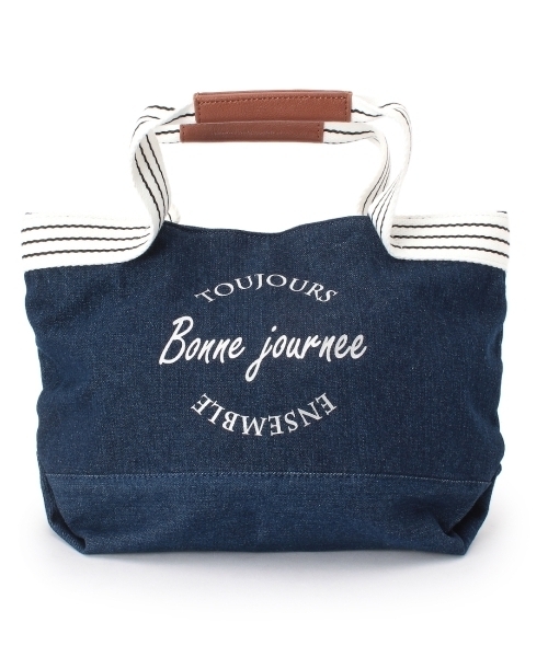 HusHusH(ハッシュアッシュ)の「ロゴランチトートバッグ(トートバッグ・レディース・ブルー/ブルー系1/ホワイト/グリーン・00)」の4枚目の写真