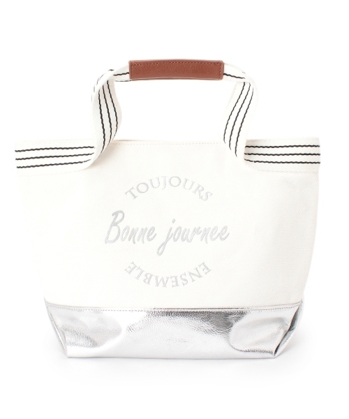 HusHusH(ハッシュアッシュ)の「ロゴランチトートバッグ(トートバッグ・レディース・ブルー/ブルー系1/ホワイト/グリーン・00)」の2枚目の写真