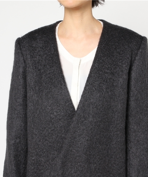 jonnlynx ノーカラージャケット 黒 Jonnlynx（ジョンリンクス）の「JONNLYNX コート（ノーカラー