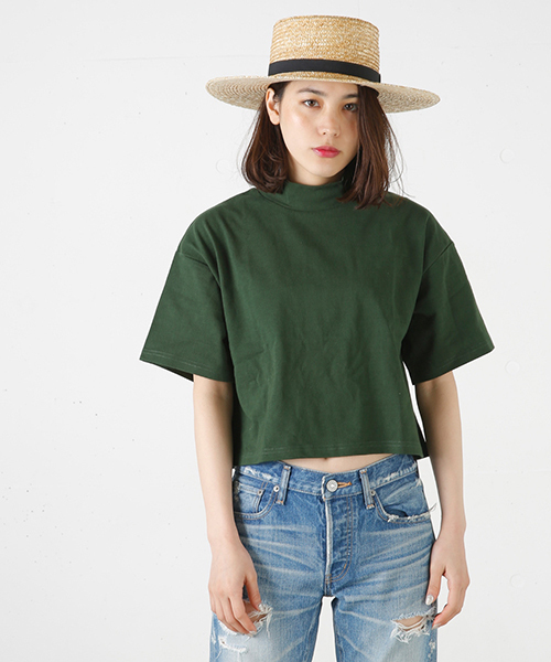 MOUSSY（マウジー）の「BACK LACE UP TEE J（Tシャツ/カットソー・レディース・ブラック/オフホワイト/ダークグリーン・FREE）」の3枚目の写真