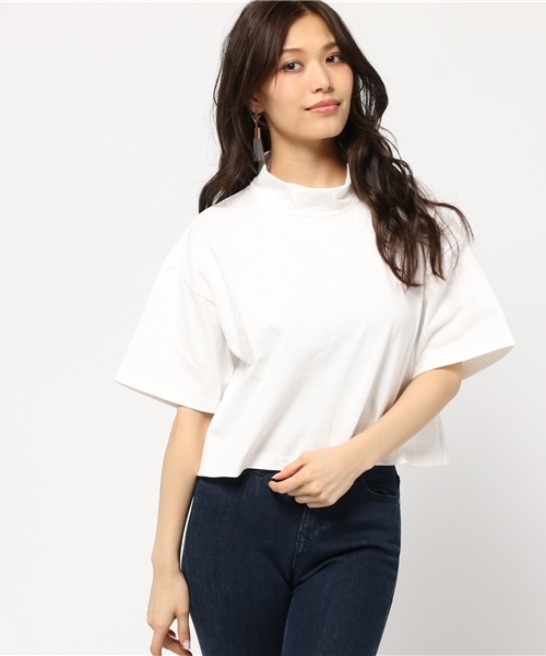 MOUSSY（マウジー）の「BACK LACE UP TEE J（Tシャツ/カットソー・レディース・ブラック/オフホワイト/ダークグリーン・FREE）」の8枚目の写真