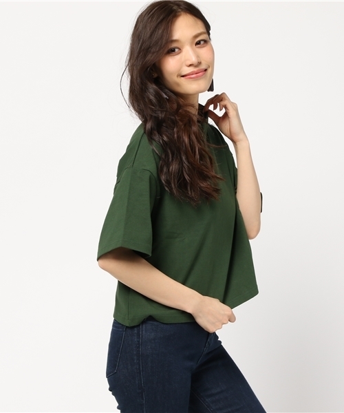 MOUSSY（マウジー）の「BACK LACE UP TEE J（Tシャツ/カットソー・レディース・ブラック/オフホワイト/ダークグリーン・FREE）」の12枚目の写真