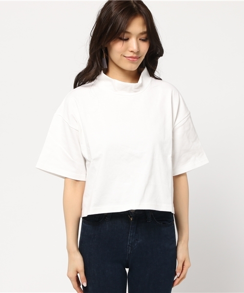 MOUSSY（マウジー）の「BACK LACE UP TEE J（Tシャツ/カットソー・レディース・ブラック/オフホワイト/ダークグリーン・FREE）」の4枚目の写真