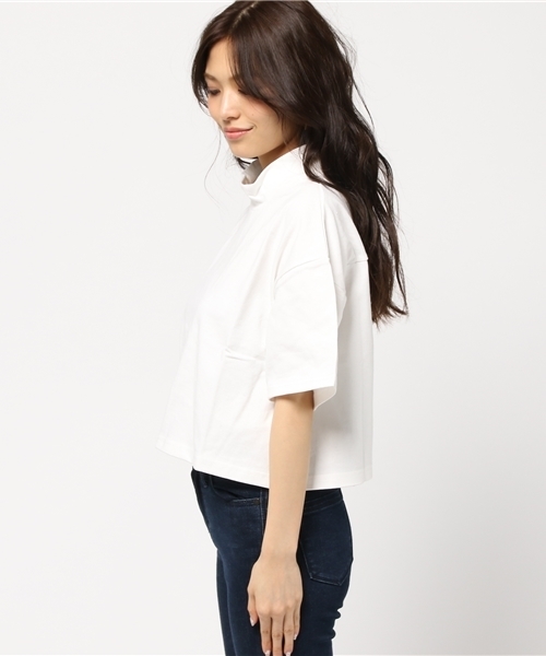 MOUSSY（マウジー）の「BACK LACE UP TEE J（Tシャツ/カットソー・レディース・ブラック/オフホワイト/ダークグリーン・FREE）」の13枚目の写真