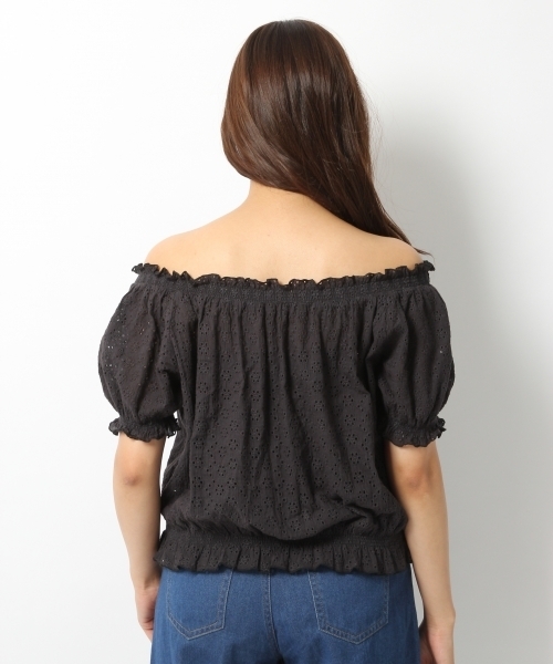 Heather(ヘザー)の「パンチングレースブラウス 727573(シャツ/ブラウス・レディース・ブラック/ホワイト/ピンク系その他・FREE)」の6枚目の写真