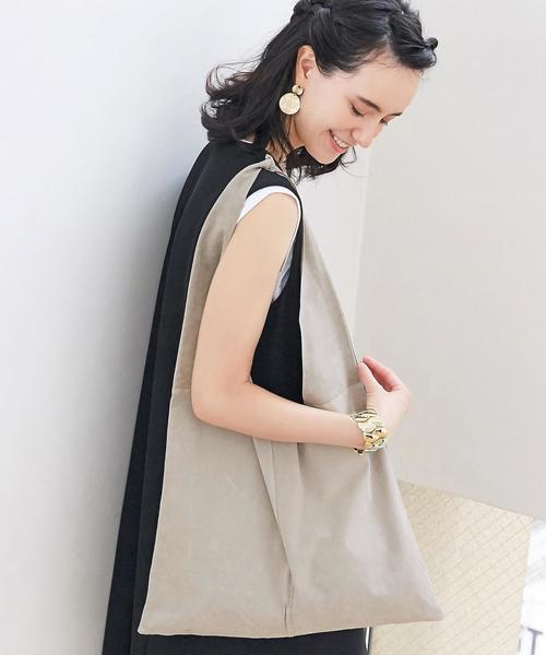 green label relaxing（グリーンレーベルリラクシング）の「[WEB限定]Legato Largo CB トートバッグ（トートバッグ・レディース・ライトグレー/ダークブラウン/ベージュ/グレー・FREE）」の2枚目の写真