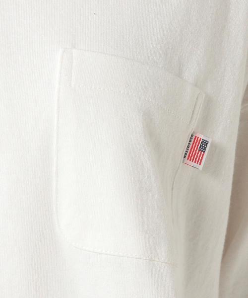 coen（コーエン）の「【大人気・新色追加】USAコットン袖ラインカットソー（Tシャツ/カットソー・レディース・ホワイト/ダークグリーン/ブラック/ワイン/ネイビー・MEDIUM/LARGE）」の16枚目の写真