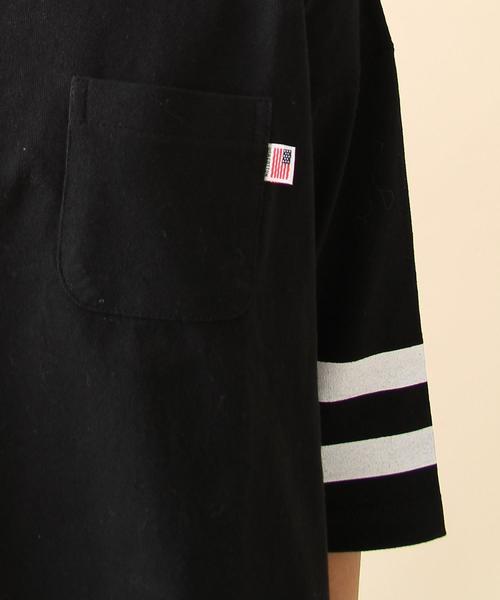 coen（コーエン）の「【大人気・新色追加】USAコットン袖ラインカットソー（Tシャツ/カットソー・レディース・ホワイト/ダークグリーン/ブラック/ワイン/ネイビー・MEDIUM/LARGE）」の13枚目の写真