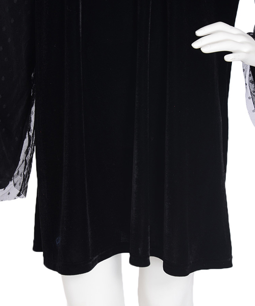 merry jenny（メリージェニー）の「ベロアチュールワンピース（ワンピース・レディース・ブラック/ブラウン/ブルー・FREE）」の9枚目の写真