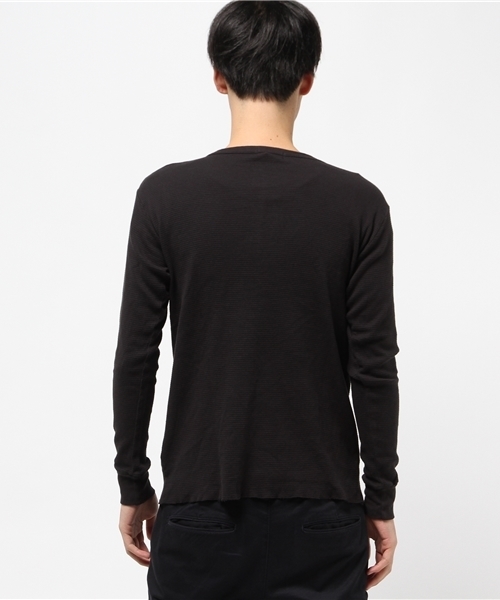 CAL．Berries（カルベリーズ）の「CAL.Berries: サーマル ヘンリーネック（Tシャツ/カットソー・メンズ・ブラック/オリーブ/ホワイト・SMALL/MEDIUM）」の8枚目の写真