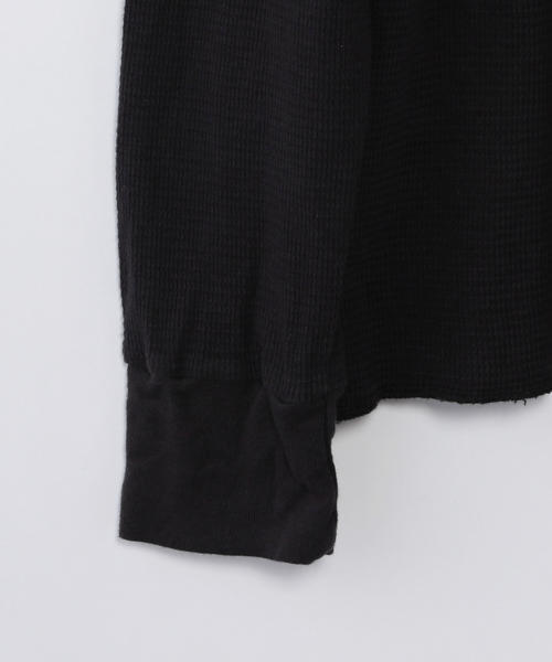 CAL．Berries（カルベリーズ）の「CAL.Berries: サーマル ヘンリーネック（Tシャツ/カットソー・メンズ・ブラック/オリーブ/ホワイト・SMALL/MEDIUM）」の13枚目の写真