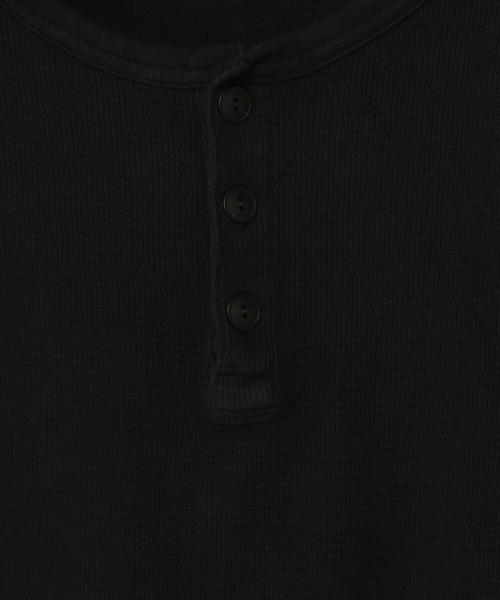 CAL．Berries（カルベリーズ）の「CAL.Berries: サーマル ヘンリーネック（Tシャツ/カットソー・メンズ・ブラック/オリーブ/ホワイト・SMALL/MEDIUM）」の11枚目の写真