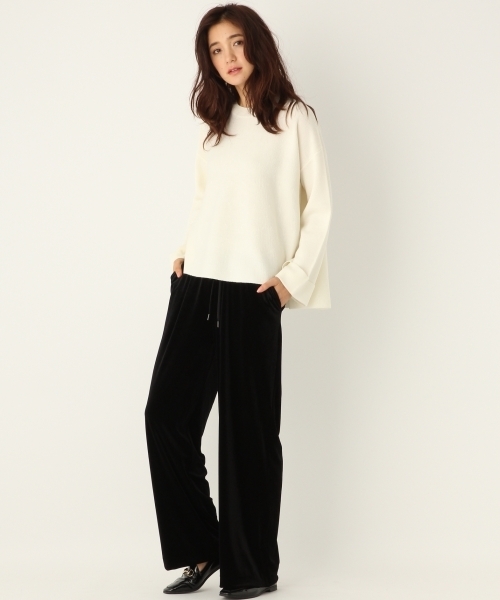 A part by(アパートバイ)の「ベロアイージーパンツ 736829 (その他パンツ・レディース・グレー/ブラック・FREE)」の11枚目の写真